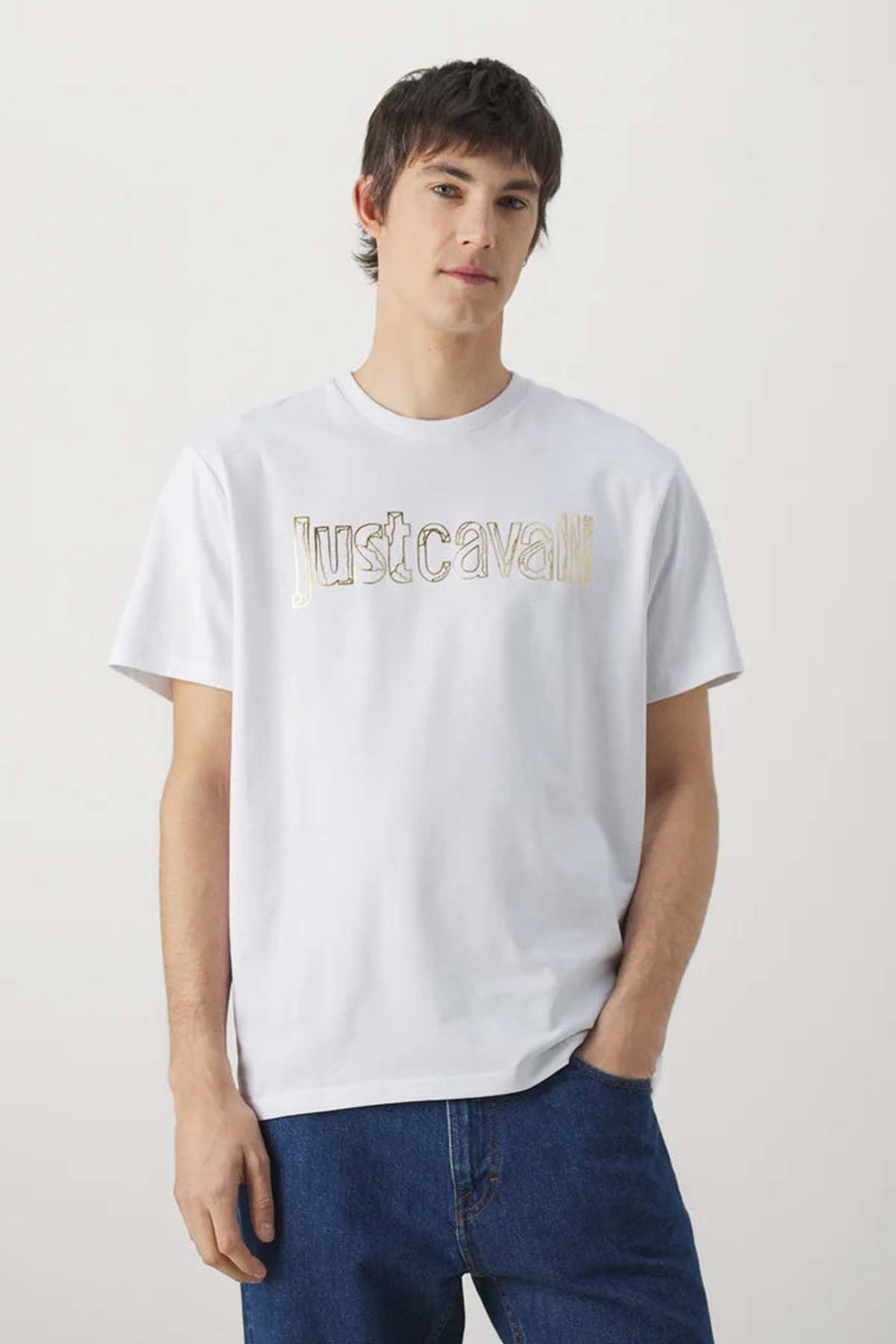 Just Cavalli Bisiklet Yaka Erkek T-shirt