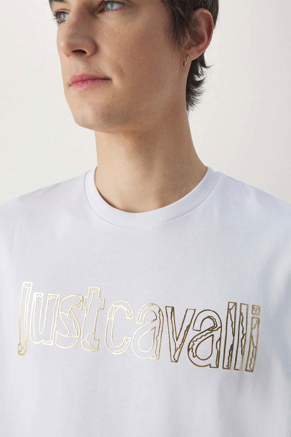 Just Cavalli Bisiklet Yaka Erkek T-shirt BEYAZ