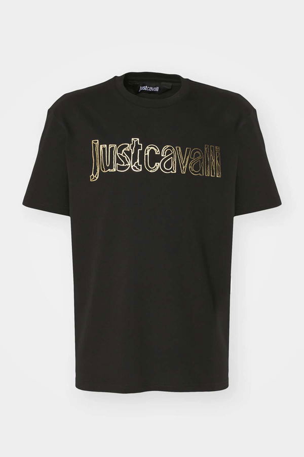 Just Cavalli Bisiklet Yaka Erkek T-shirt SİYAH