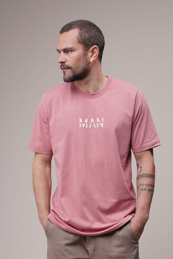 Gabria Man Yazı Baskılı Oversize T-shirt