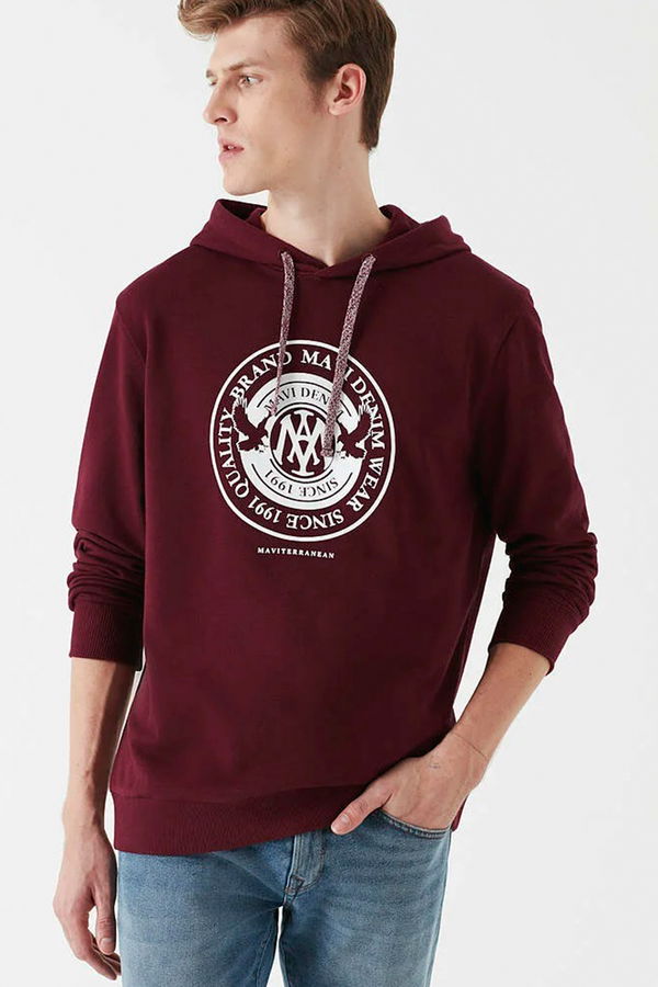 MAVİ BASKILI SWEATSHIRT bordo BORDO MAVİ BASKILI SWEATSHIRT bordo BORDO