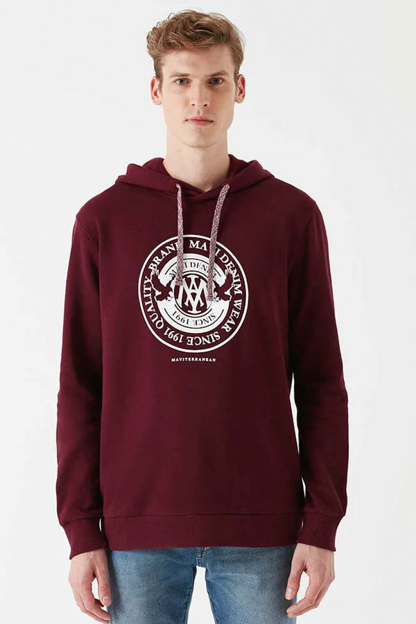 MAVİ BASKILI SWEATSHIRT bordo BORDO MAVİ BASKILI SWEATSHIRT bordo BORDO