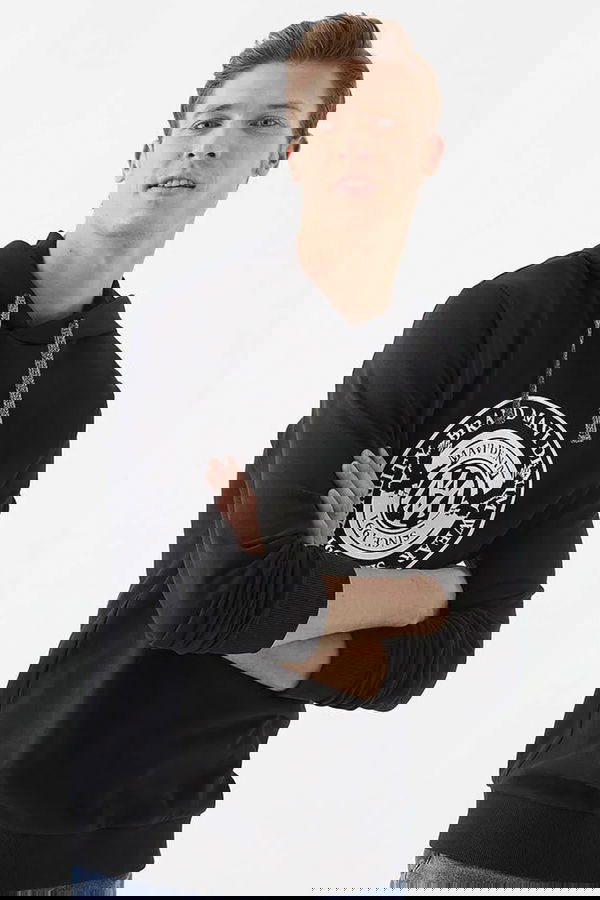MAVİ BASKILI SWEATSHIRT siyah STD MAVİ BASKILI SWEATSHIRT siyah STD