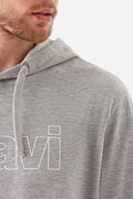 MAVİ LOGO KAPİŞONLU SWEATSHIRT açık gri melanj STD