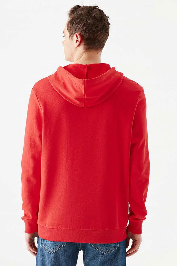 MAVİ LOGO KAPİŞONLU SWEATSHIRT canlı kırmızı STD MAVİ LOGO KAPİŞONLU SWEATSHIRT canlı kırmızı STD