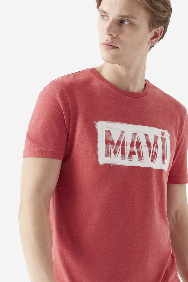 Mavi Baskılı T-shirt  KIRMIZI