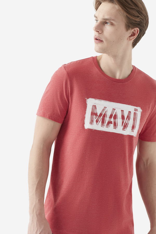 Mavi Baskılı T-shirt  KIRMIZI