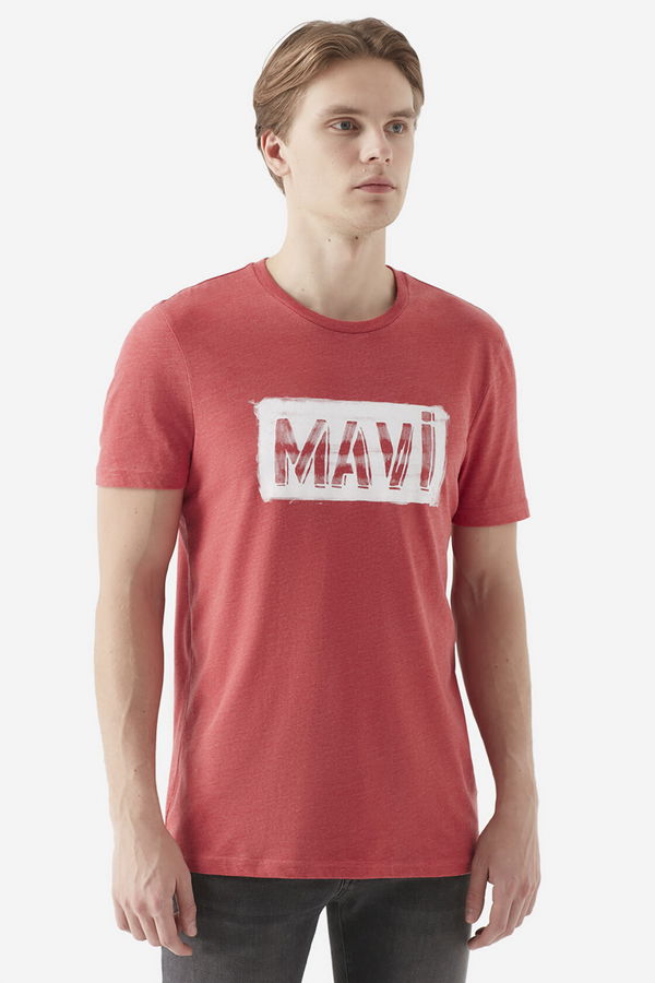 Mavi Baskılı T-shirt  KIRMIZI