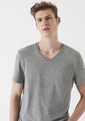 Mavi V Yaka T-shirt Mavi V Yaka T-shirt