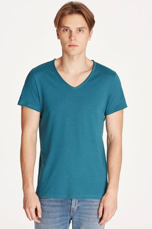 Mavi V Yaka T-shirt Mavi V Yaka T-shirt