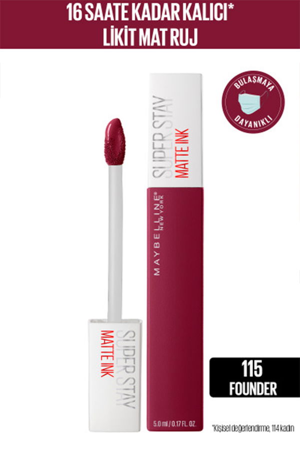Maybelline New York Super Stay Matte Ink Likit Mat Ruj STD Maybelline New York Super Stay Matte Ink Likit Mat Ruj STD