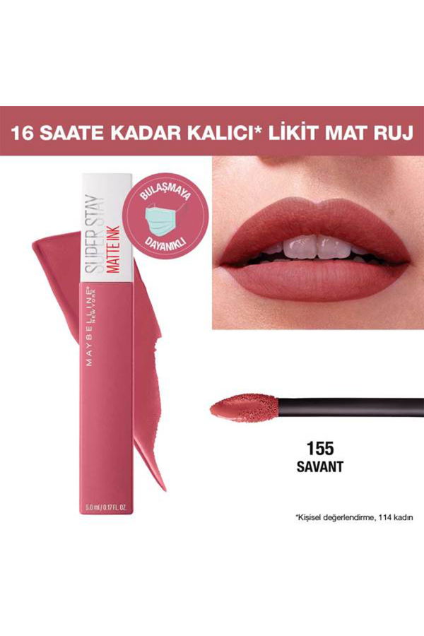 Maybelline New York Super Stay Matte Ink Likit Mat Ruj STD Maybelline New York Super Stay Matte Ink Likit Mat Ruj STD