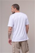 Baskılı Oversize T-shirt Beyaz