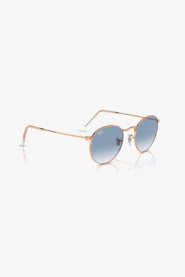 Ray-Ban Round Metal Unisex Güneş Gözlüğü GOLD MAVİ