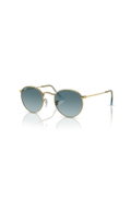 Ray-Ban Round Metal Unisex Güneş Gözlüğü GOLD MAVİ