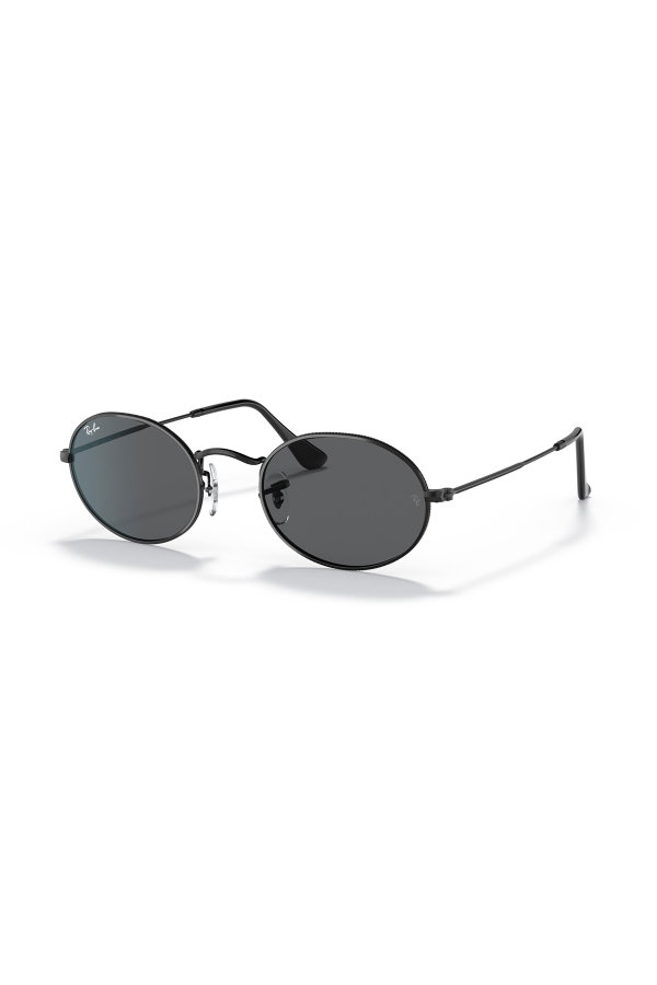 Ray-Ban Oval Metal Erkek Güneş Gözlüğü SİYAH-GRİ