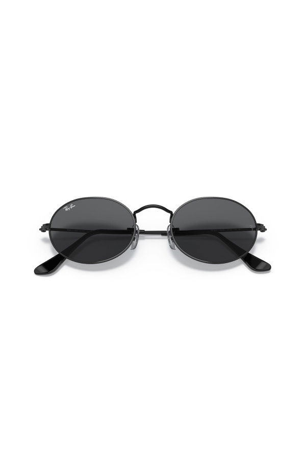 Ray-Ban Oval Metal Erkek Güneş Gözlüğü SİYAH-GRİ