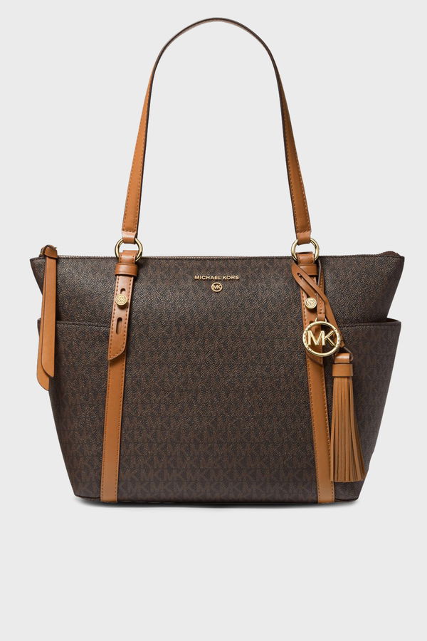 Michael Kors Logolu Fermuarlı Sullivan Kadın Çanta KAHVERENGI Michael Kors Logolu Fermuarlı Sullivan Kadın Çanta KAHVERENGI