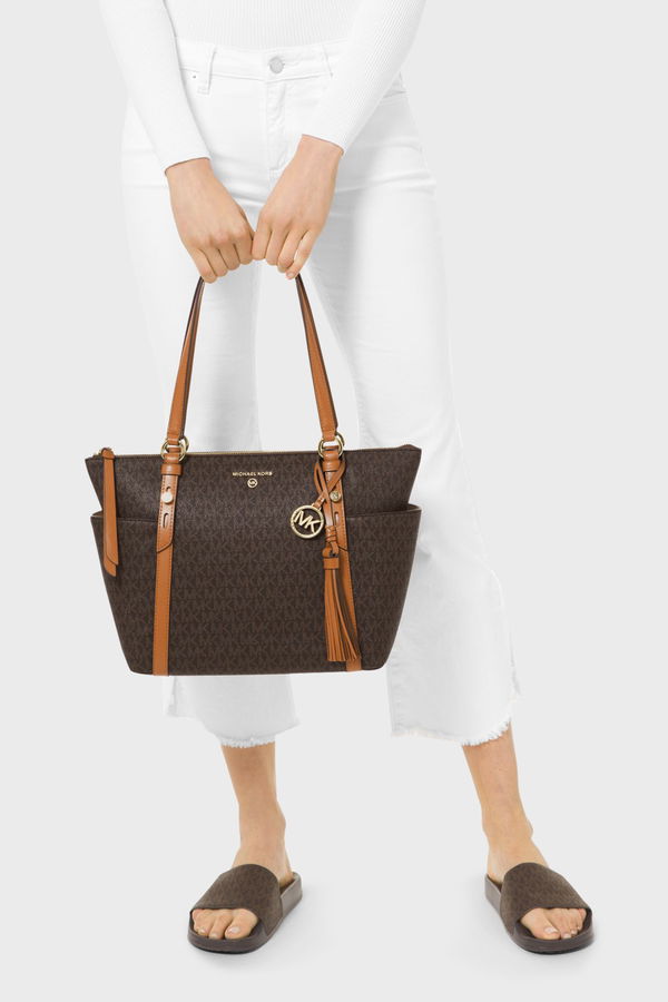Michael Kors Logolu Fermuarlı Sullivan Kadın Çanta KAHVERENGI Michael Kors Logolu Fermuarlı Sullivan Kadın Çanta KAHVERENGI