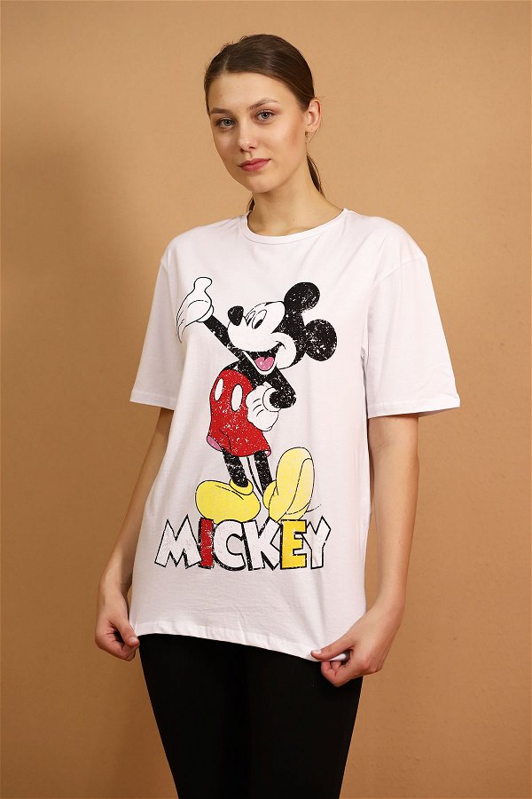 Mickey Mause Baskılı T-shirt