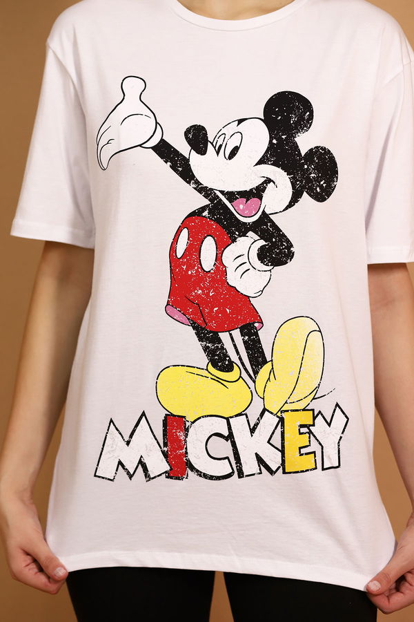 Gabria Mickey Mause Baskılı T-shirt