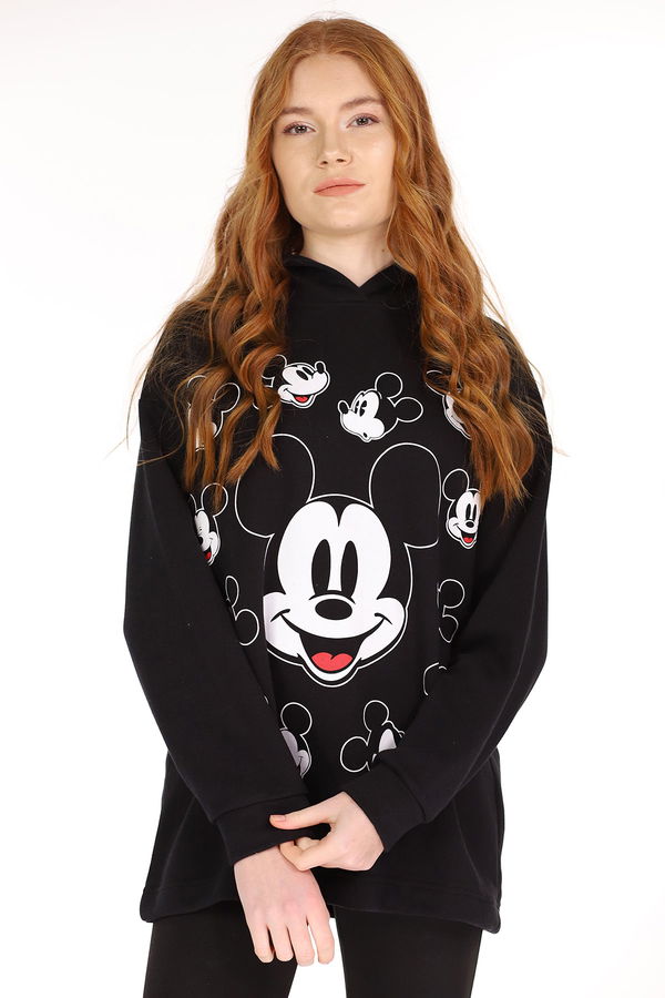 Mickey Mouse Baskılı Kapüşonlu Sweat Mickey Mouse Baskılı Kapüşonlu Sweat