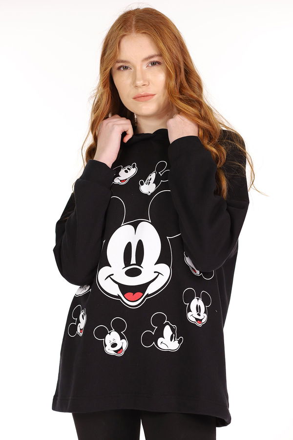 Mickey Mouse Baskılı Kapüşonlu Sweat Mickey Mouse Baskılı Kapüşonlu Sweat
