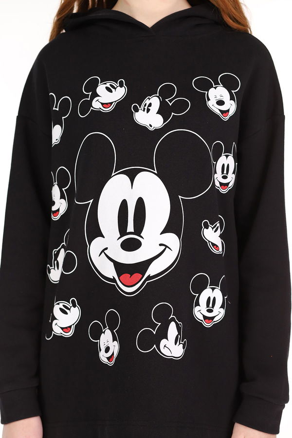 Mickey Mouse Baskılı Kapüşonlu Sweat Mickey Mouse Baskılı Kapüşonlu Sweat