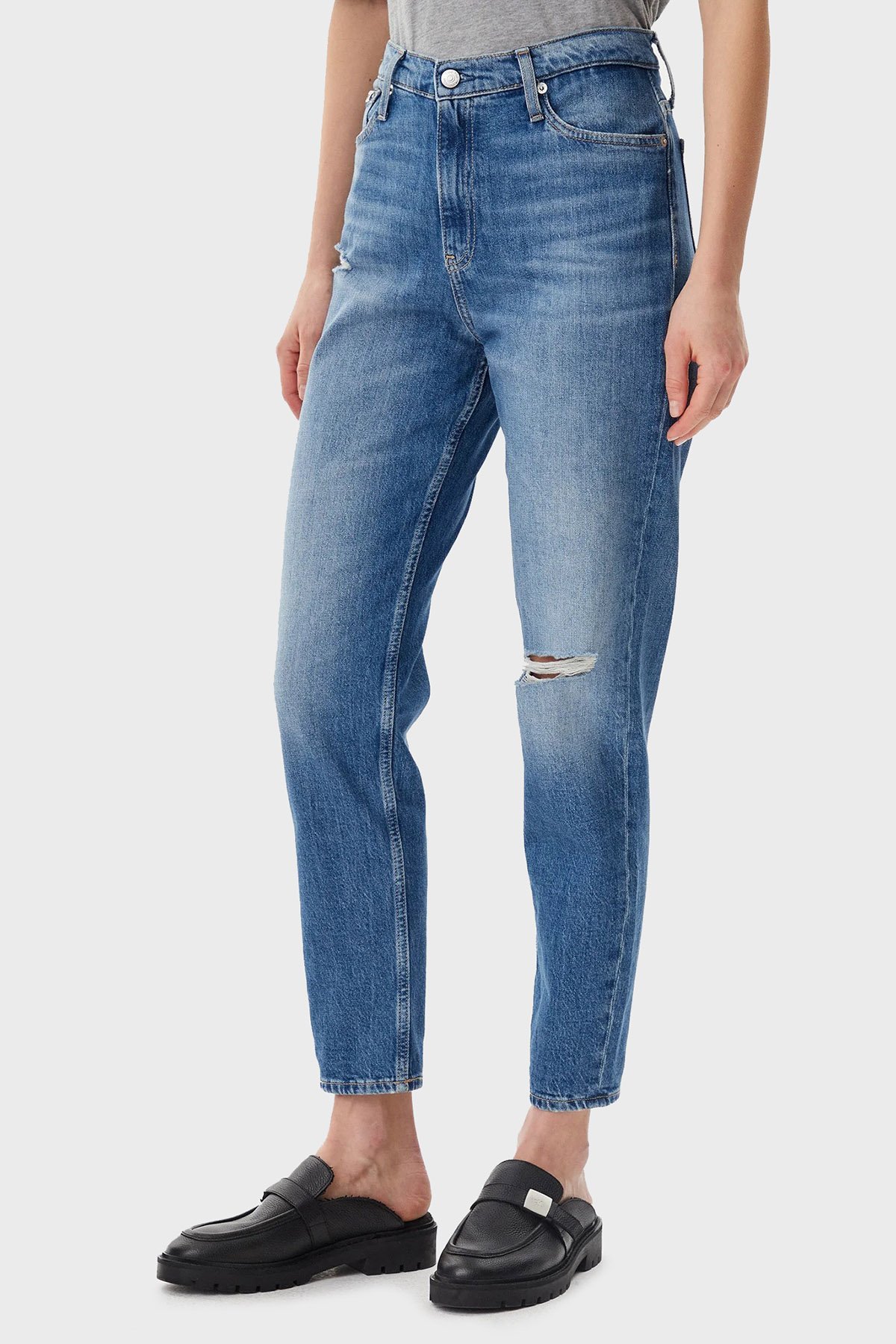 Calvin Klein Kadın Mom Jean Pantolon Denım