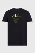 Calvin Klein Baskılı Erkek T-shirt SİYAH