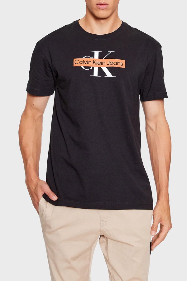 Calvin Klein Baskılı Erkek T-shirt SİYAH Calvin Klein Baskılı Erkek T-shirt SİYAH