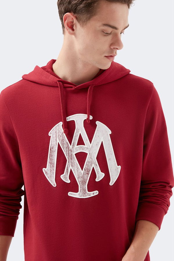 Baskılı Kapüşonlu Sweat KIRMIZI Baskılı Kapüşonlu Sweat KIRMIZI