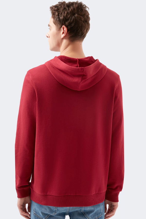 Baskılı Kapüşonlu Sweat KIRMIZI Baskılı Kapüşonlu Sweat KIRMIZI