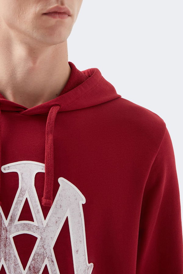 Baskılı Kapüşonlu Sweat KIRMIZI Baskılı Kapüşonlu Sweat KIRMIZI