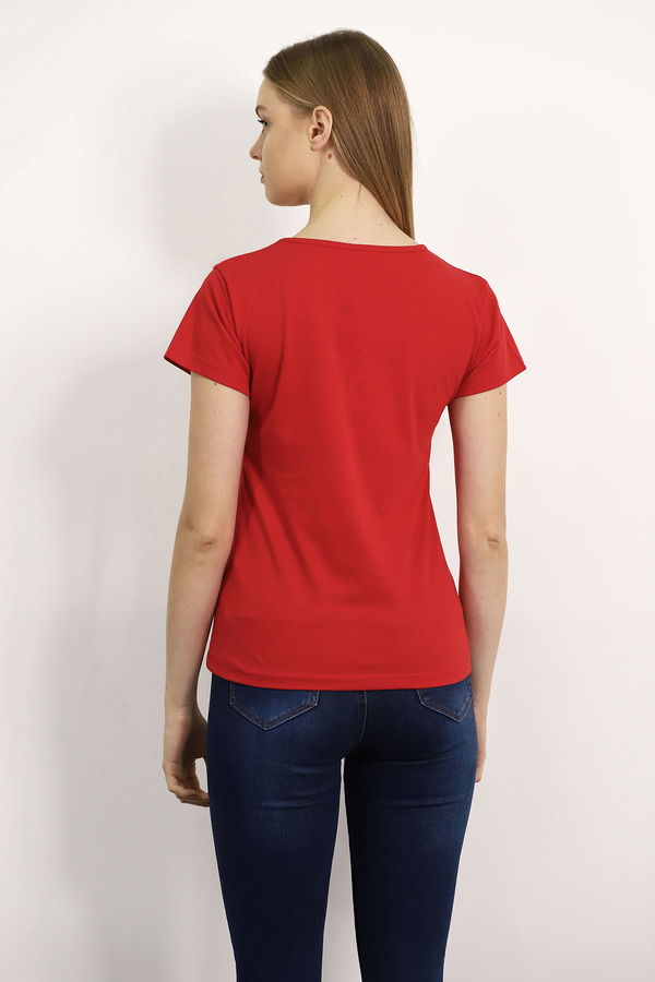 Nasa Baskılı T-shirt Kırmızı Nasa Baskılı T-shirt Kırmızı