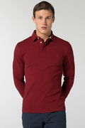 Nautica Polo Yaka Uzun Kollu T-shirt BORDO