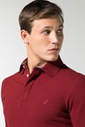 Nautica Polo Yaka Uzun Kollu T-shirt BORDO