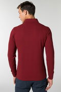 Nautica Polo Yaka Uzun Kollu T-shirt BORDO