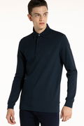 Nautica Polo Yaka Uzun Kollu T-shirt LACIVERT