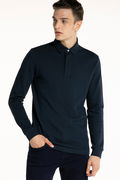 Nautica Polo Yaka Uzun Kollu T-shirt LACIVERT
