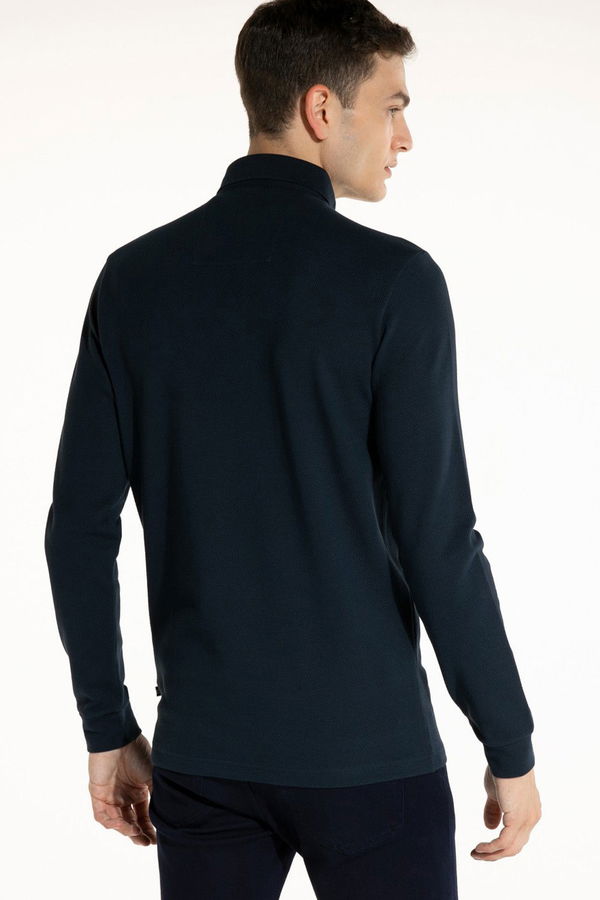 Nautica Polo Yaka Uzun Kollu T-shirt LACIVERT