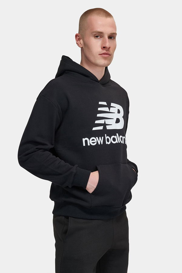 New Balance Baskılı Erkek Sweat SİYAH