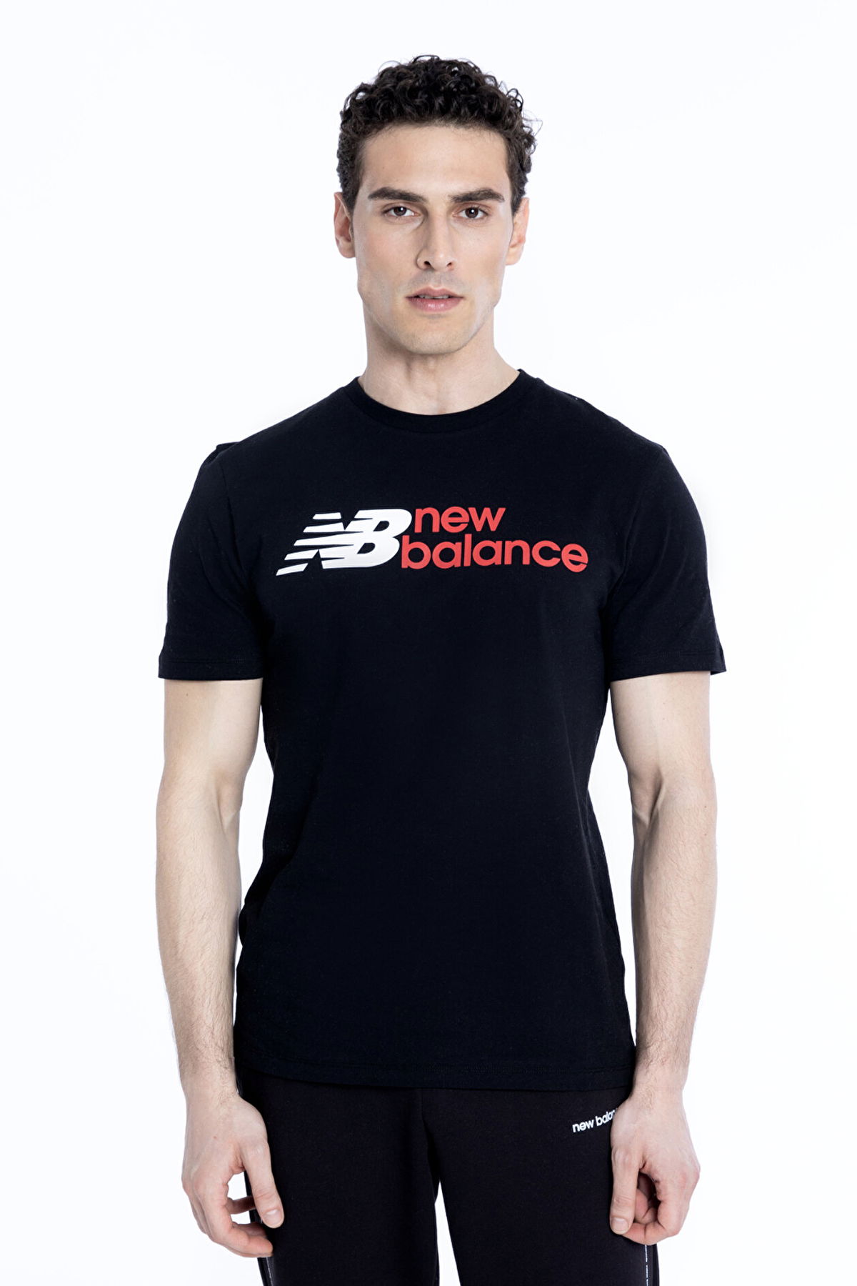 New Balance Bisiklet Yaka Erkek T-Shirt Siyah