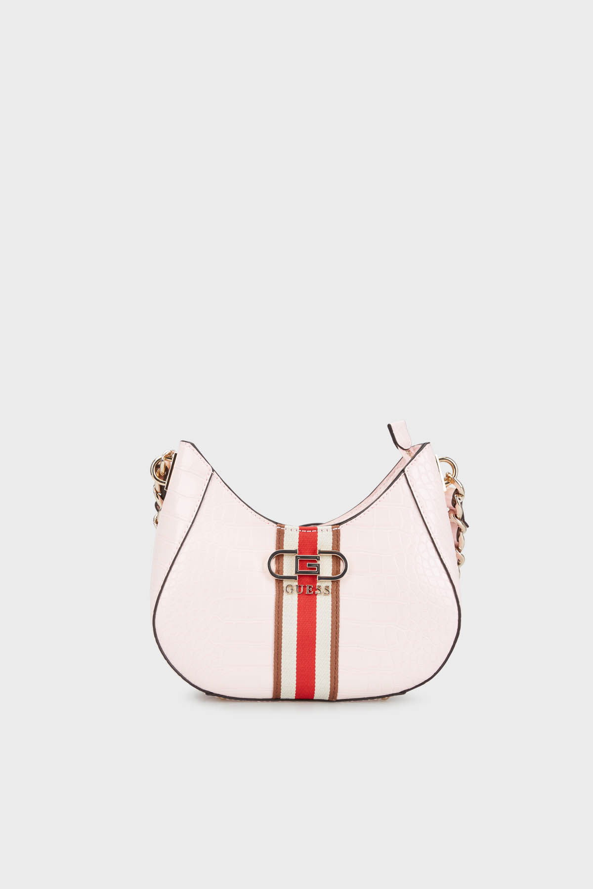 Guess Nelka Timsah Desenli Mini Çapraz Çanta PEMBE Guess Nelka Timsah Desenli Mini Çapraz Çanta PEMBE