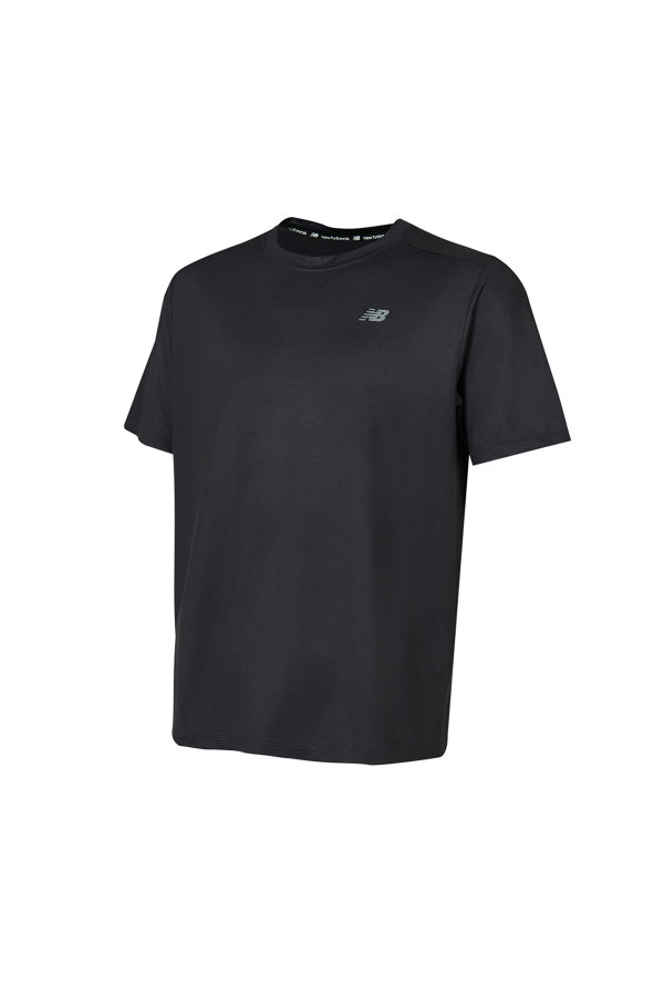 New Balance Bisiklet Yaka Erkek T-shirt SIYAH