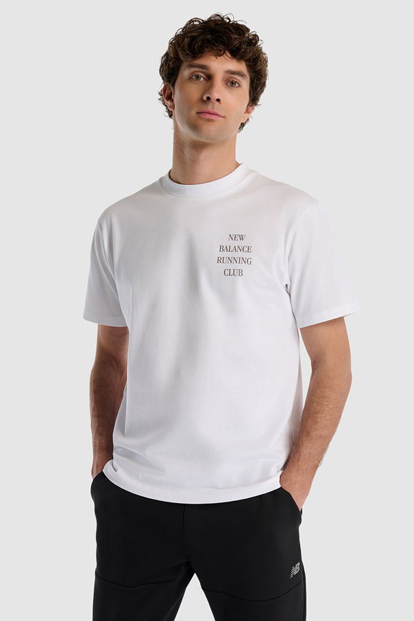 New Balance Erkek T-shirt Beyaz New Balance Erkek T-shirt Beyaz