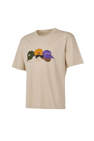 New Balance Erkek T-shirt BEJ