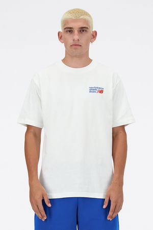 New Balance Erkek T-shirt Beyaz