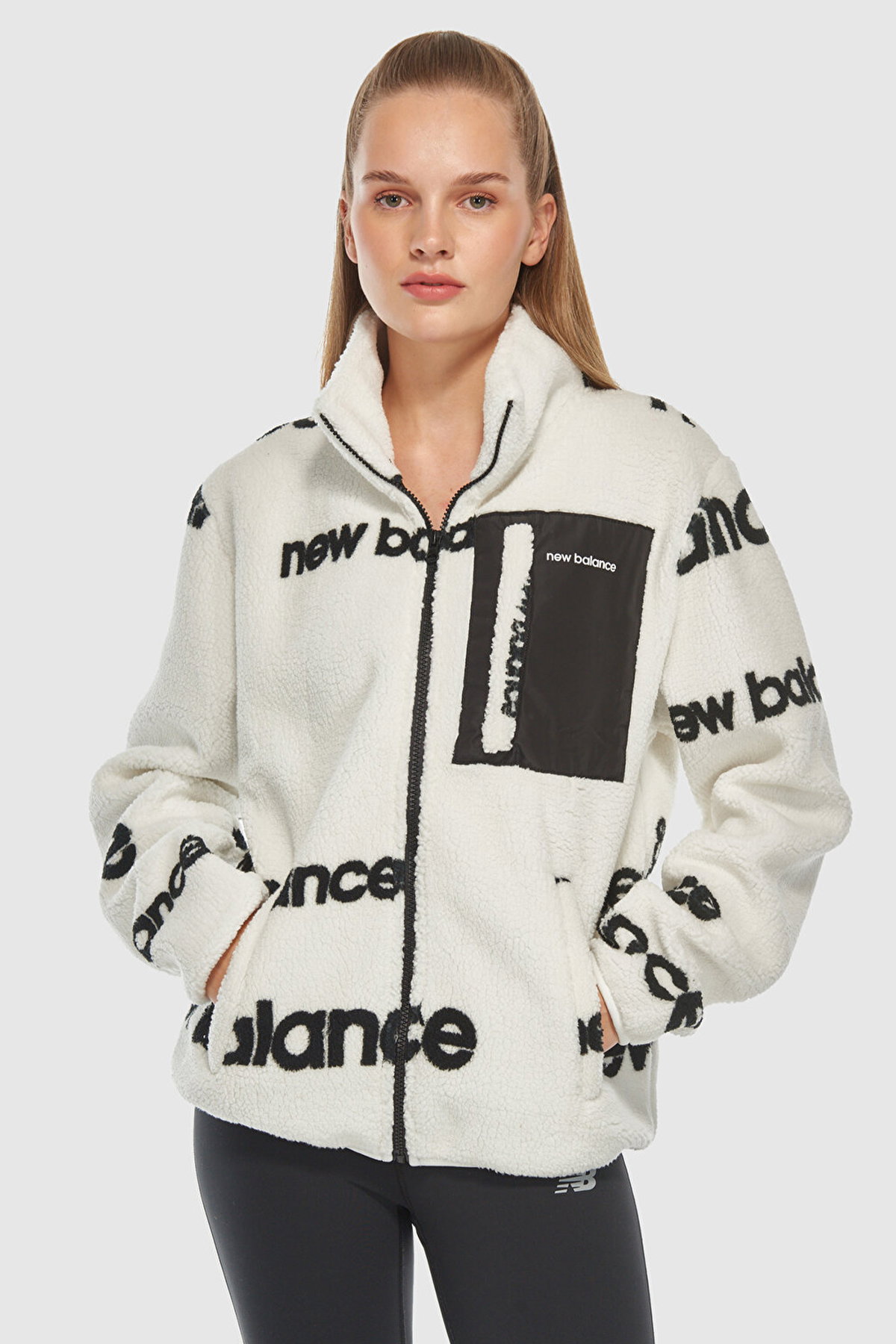 New Balance Kadın Sweatshirt Beyaz
