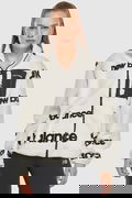 New Balance Kadın Sweatshirt Beyaz New Balance Kadın Sweatshirt Beyaz